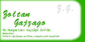 zoltan gajzago business card