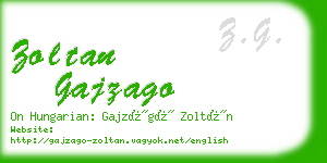 zoltan gajzago business card